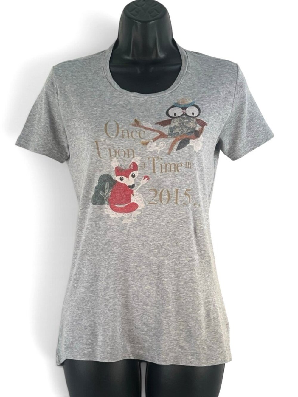 Dolce & Gabbana once upon a time 2015 heathered grey graphic tee sz S